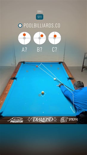 Most players misread this spin on first watch 👀 Which option fits the cue ball path: A, B, or C? Comment your choice below. Solution and practice system linked in the comments. Sponsored by Taom • Diamond • Predator #poolbilliards #pooltraining #cueballcontrol #10ball #8ball
