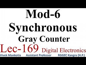 Mod-6 Synchronous Gray Counter :Lec-169