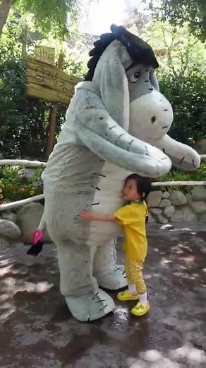 Disneyland Character Meet & Greets Gwen Hugs Eeyore
