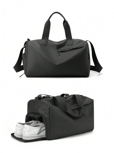 1pc Men's Multifunctional Chest Bag With Earphone Hole, Shoulder Bag, Crossbody Bag, Small Backpack, Lightweight Shoulder Bag, Phone Pouch, Solid Color, Sports Sling Bag, Large Capacity Waist Pack For Outdoor Travel, Vacation, Commuting, Cycling, Hiking, Black, Lightweight, Anti-Theft, Gift, Thanksgiving, Wallet, Campus, School, Tote Bags For University, Shopper Bag | SHEIN