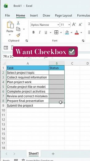 Simplify task management with an Excel Checklist 📋