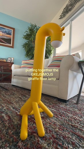 Adorable and Simple GREJSIMOJS Giraffe Floor Lamp Assembly