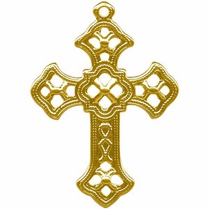 Gold Plated Filigree, Cross (12 Pieces)
