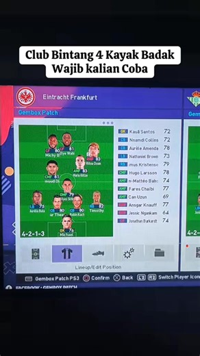 Club favorit di bintang 4 gua, tim favorit Abang apa ni kalau boleh tau? 😁🙏 #Konami #Efotball #playstationID #ps3 #ps4 #ps5 #gaming #KontenGaming #VideoTutorial #tipsdantrik #football #efootball #reels #fyp #CaraMainPs #TutorialPlayStation | Kode Rahasia85