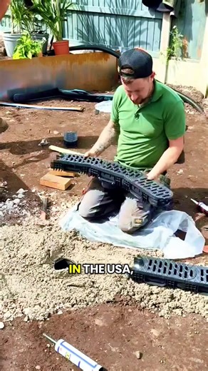 This simple drainage system can fix a flooded yard in just 3days. #drain #drainage #constructionlife #usa