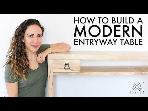 Making an Entryway Table // Live-edge shelf // Box Joint // Drawer