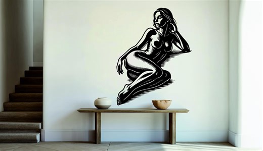 Sexy Woman Silhouette Vector for Laser Cutting, Engraving and Cnc Design in Dxf, Svg, Cdr, Pdf, Eps, Png Formats,