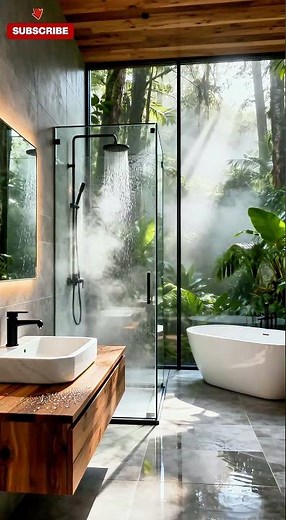 Luxury Jungle Bathroom Design | Nature Meets Modern Architecture | GeoCon ARC