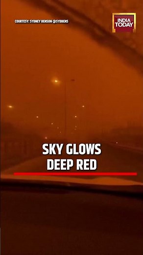 Sahara Dust Storm: Sky Glows Deep Red Over Crete, Creates Rare Visual #viralnews