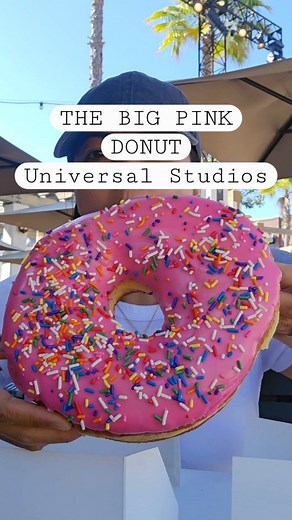 273K views · 6.8K reactions | First time trying "The Big Pink" Donut at the Simpsons area inside Universal Studios Hollywood @unistudios Surprised how good it was. Soft, fluffy, and sweet. Priced at $10.99 plus tax. My son and I ate it for 2 days  #universalstudios #thesimpsons #foodie | Hungrycakes | Facebook