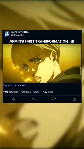 Armin’s First Transformation | Attack on Titan 🔥#aot