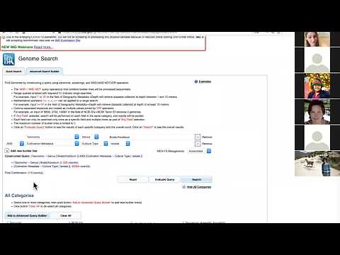 IMG Webinar: Genome Search – Advanced Search Builder