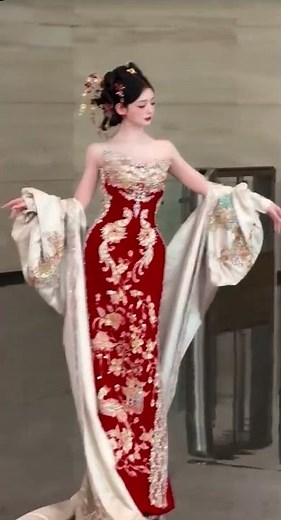 Absolutely beautiful in Chinese modern bridal dress #dress #wedding #beautiful