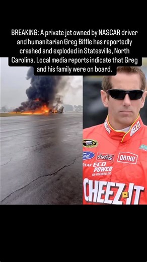 News.Nanews | BREAKING UPDATE: A private jet owned by NASCAR driver and humanitarian Greg Biffle has reportedly crashed and exploded shortly after... | Instagram