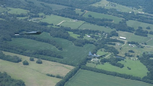 Iconic US bombers unite: B-2 Spirit and B-29 Doc seen in formation