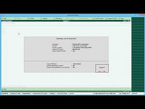 import stock items and entries from Old to New Company in Tally.ERP9 Release 5.3.5