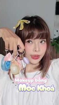 Makeup Challenge Using Keychains 💕 | hayunhuynh #makeup #makeupchallenge #beauty