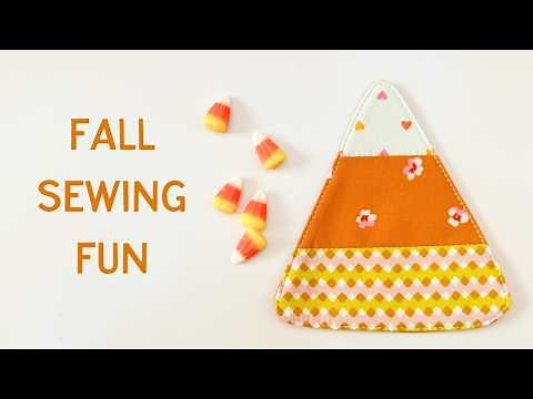 Scrap Buster! Sew Candy Corn Coasters with Free Template!