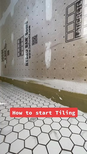 74K views · 360 reactions | How to start tiling a shower wall. #realestate #howto #ITriedItIPrimedIt #fyp #diy #tutorial | Harry Designs | Facebook