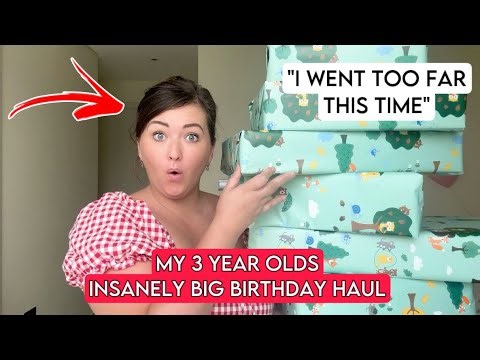 MY 3 YEAR OLDS INSANELY BIG BIRTHDAY PRESENT HAUL! 🛍️😱