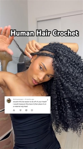 Easy way to install human hair crochet #crochethair #weave #humanhair