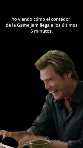 viendo cómo el contador de la Game Jam llega a los últimos 5 minutos.#EscuelaMusk