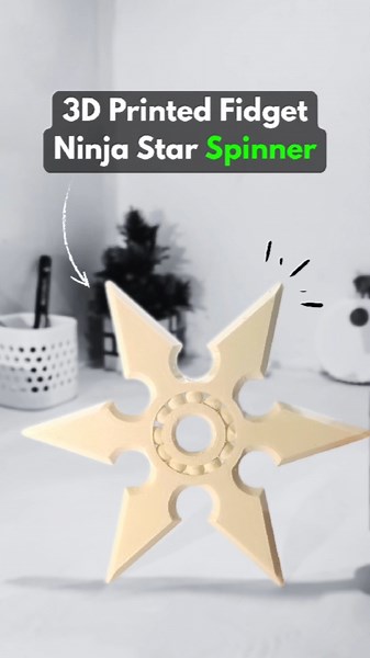 3D Printed Fidget Ninja Star Spinner #3dprinter