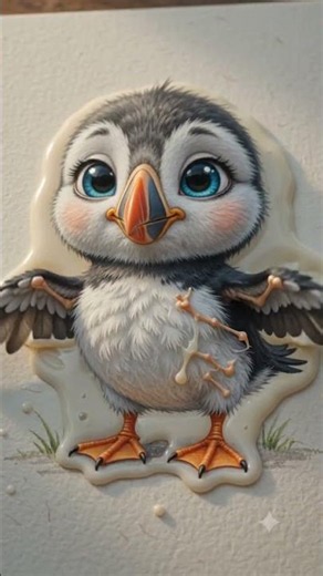 🐥 Cute Baby Owl Animation 😍 So Adorable!#art #trending #cute