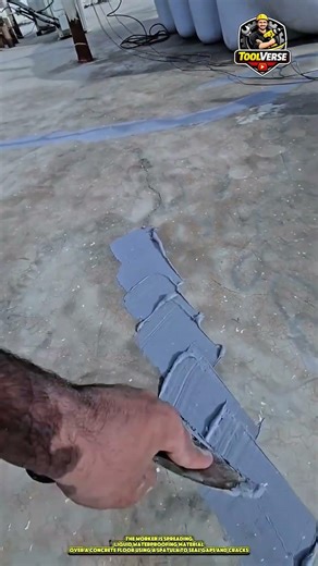 Applying Liquid Waterproofing on a Concrete Floor #buildingmaintenance #constructionwork