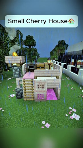 Levis gamer on Instagram: "Cute Cherry House Tutorial🤗|| #minecraft #reels #viral #reelsfeed #minecraftbuilds"
