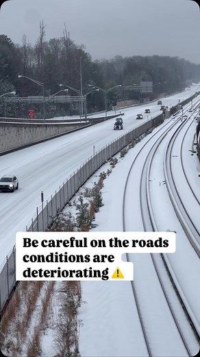 BE CAREFUL! Road conditions are beginning to deteriorate as a changeover from snow to sleet to freezing rain is expected to begin. Stay off the roads if at all possible. | FOX 5 Atlanta
