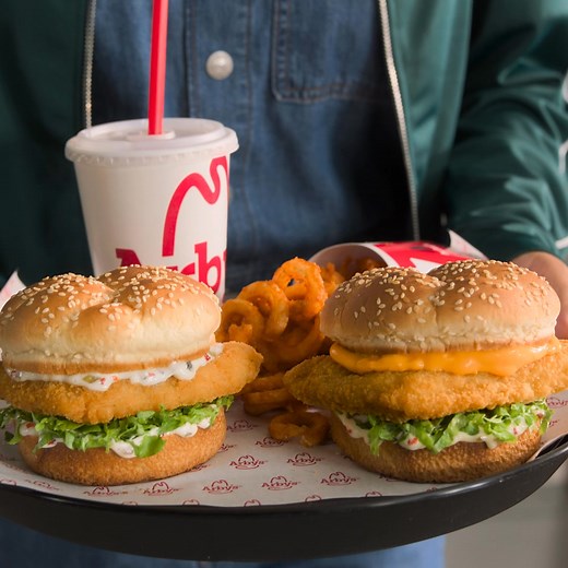 Two giant fish sandwiches for $7. Leave those other guppy-sized fish sandwiches for the sharks. | Arby's