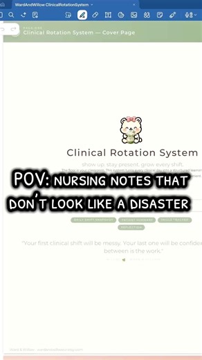 I built the nursing notes template I always wanted #nursingstudent #studywithme