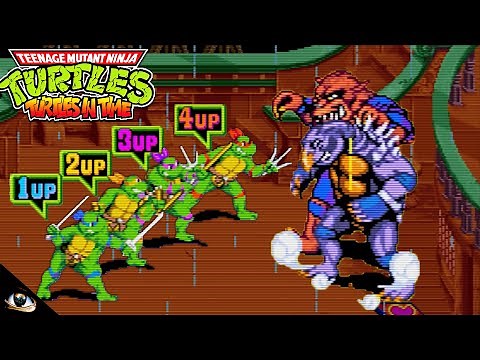 Turtles in Time [ Arcade 1991 ] - 4 player Synchronized Longplay/Playthrough