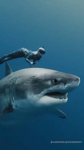 Magical moments in the deep waters with “Grandma Great White shark” | Magic Nature