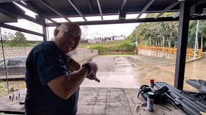 My Rossi R95 Triple Black Lever Action Rifle with a red dot optics at 35 meters against a small metal plate... | Snooky Cruz