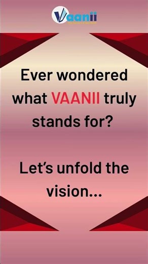 🚀 Unveiling VAANII 🚀At VAANII, every letter stands for a purpose.