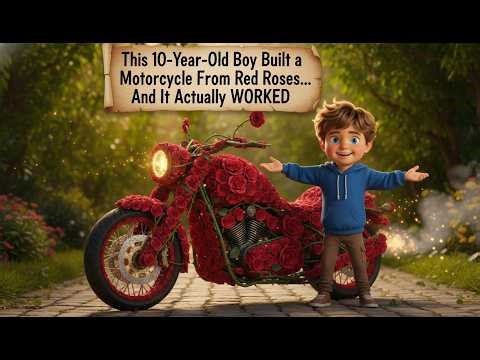 "This 10-Year-Old Boy Built a Motorcycle From Red Roses... And It Actually WORKED"