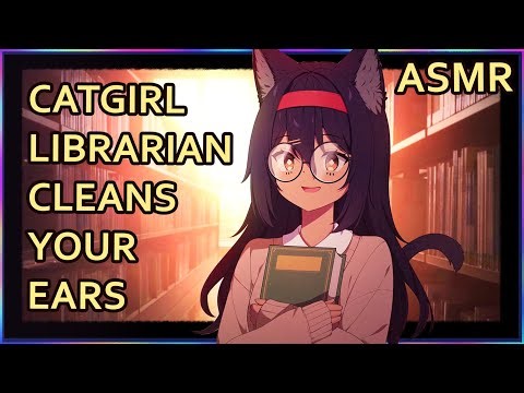 Librarian Catgirl | ASMR | Personal Attention | [typing] [ear cleaning] [writing] [paper cutting]
