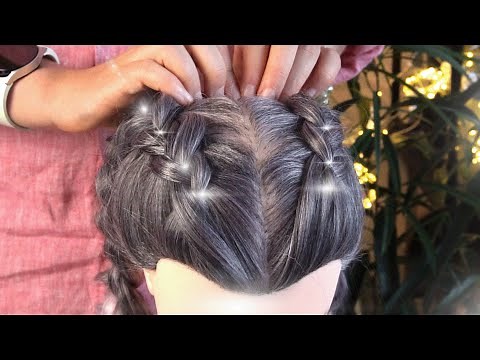ASMR Giving You Dreamy Double Braids (no talking)