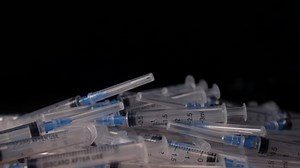 Medical Syringe Falling Into Pile More Stock Footage Video (100% Royalty-free) 1033053437 | Shutterstock