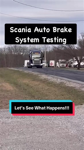 Testing the Scania Auto Braking Feature on Trucks