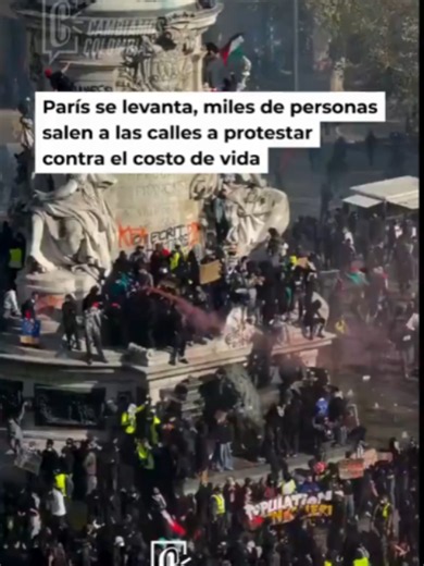 🇫🇷✊ ¡París vuelve a las calles! El 17 de octubre, miles de personas se movilizaron en la capital francesa para expresar su descontento por el costo de vida y las condiciones económicas. Las imágenes muestran barricadas, manifestaciones y enfrentamientos con la Policía en distintos puntos. Pero detrás de la tensión hay una cuestión de fondo: las demandas sociales no desaparecen cuando las calles se vacían. La protesta es una forma de exigir cambios y reclamar respuestas cuando la gente siente q