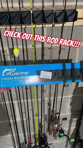 More rods, short on space? Problem solved with Plusinno's compact wall mount rod rack! The compact solution to declutter your fishing corner! #fishinggear #fishingrod #fyp #foryou #plusinnofishing