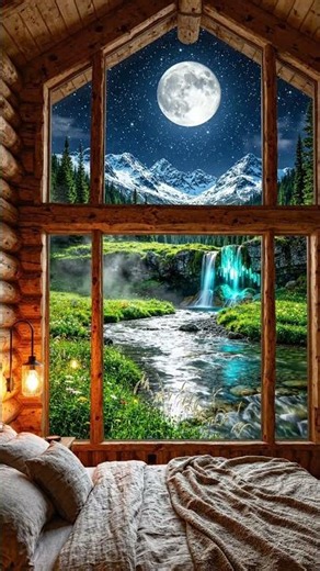 🌙 Calm Piano 🍃 Birds Singing & Waterfall Ambience #pianomusic