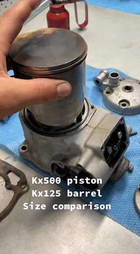 500cc Bike Piston Versus Kx125 Barrel Size Comparison