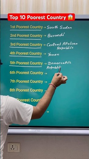 👉 Top 10 Poorest Country 😱 !! #poorestcountry #southsudan #burundi #gkfacts #worldgk #shorts
