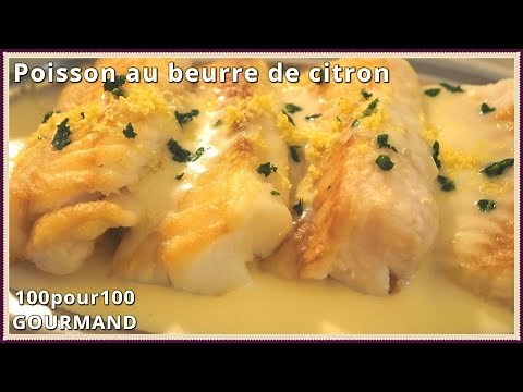 Pan-fried fish with lemon butter sauce