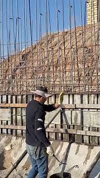 Construction of a shear wall with a width of one meter and a height of 4 meters