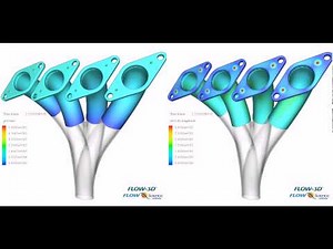 FLOW-3D 樹脂流動(マニホールド) exhaust manifold